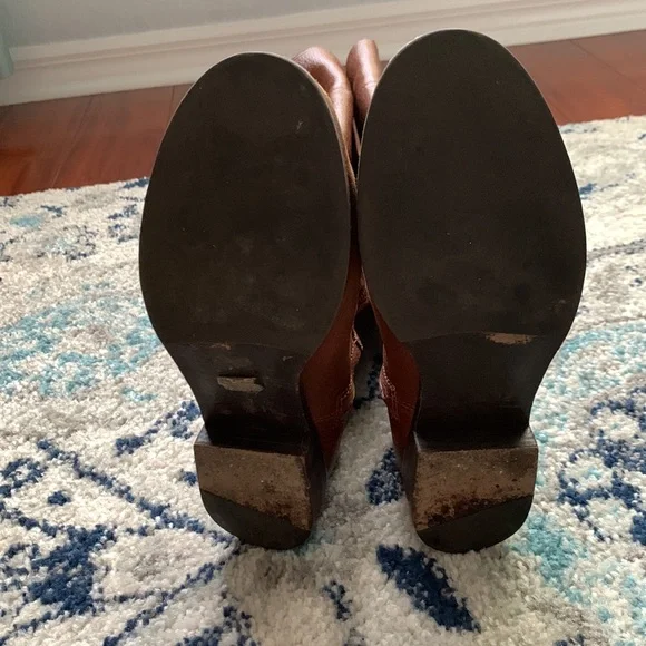 Tory Burch Brown Leather Riding Boots Size 9 1/2 - Picture 3 of 5